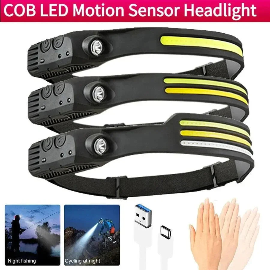 ESMARTER LED Headlamp – USB-C Rechargeable COB Head Torch