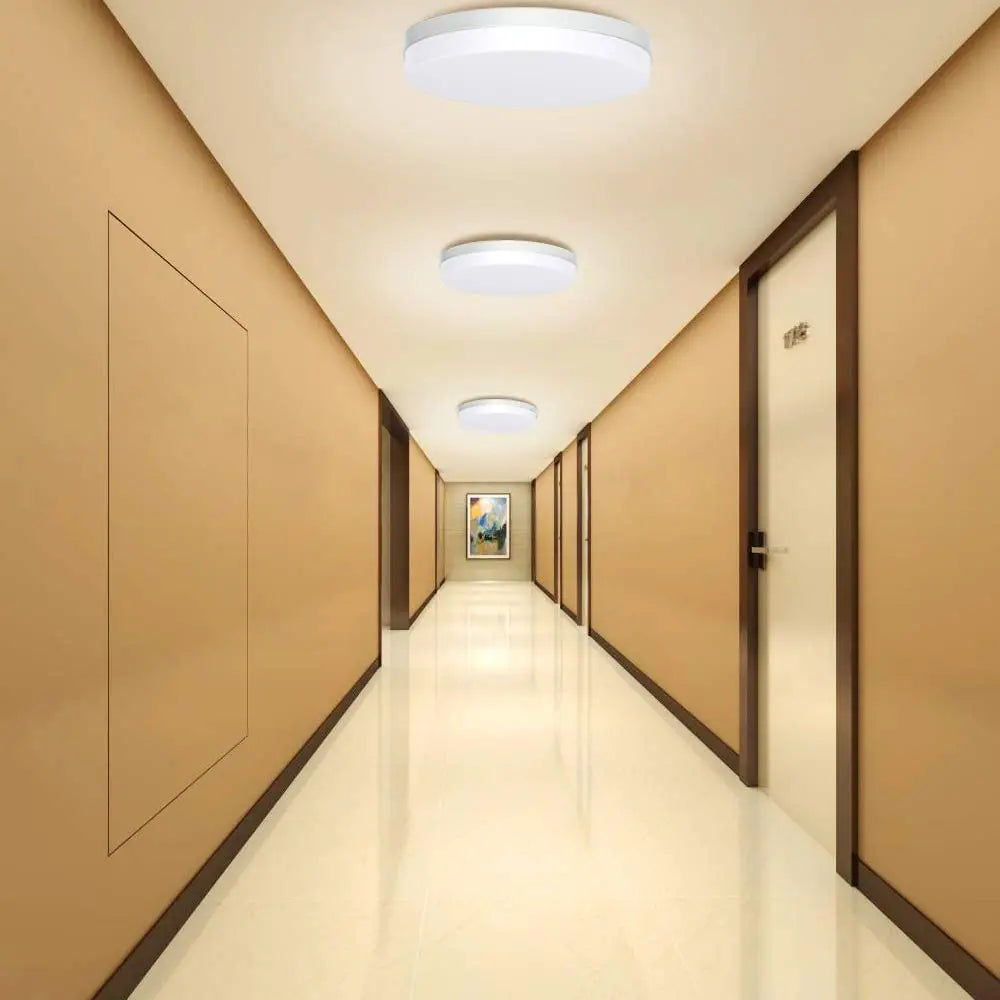 Ultra-thin Round LED Ceiling Lamp Waterproof Flush Mount Fixture 6500K Daylight Modern Home Lighting for Bedroom Kitchen Hallway Zpaxo