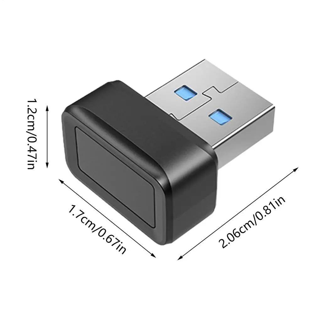USB Fingerprint Reader Laptop Windows 10 11 Scanner 360 Degree Touch