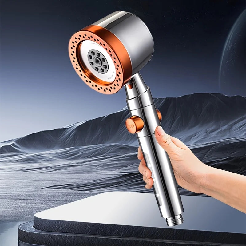 High-pressure Handheld Shower Head Built-in Filter Easy Wall-mount Zpaxo Orange