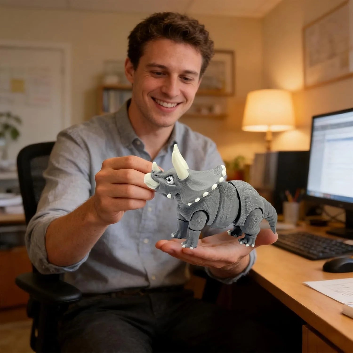 3D Printed Dinosaur Animals Flexible Articulated Stuff Adults Home