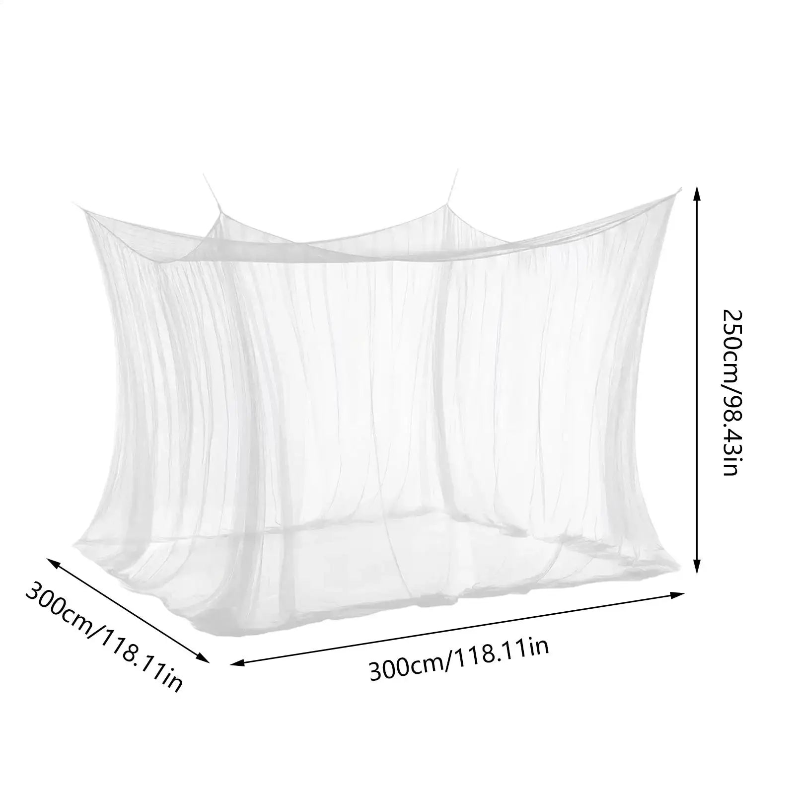Four-Door Square Mosquito Canopy Net – Bed, Patio & Camping Mosquito Canopy Net Zpaxo