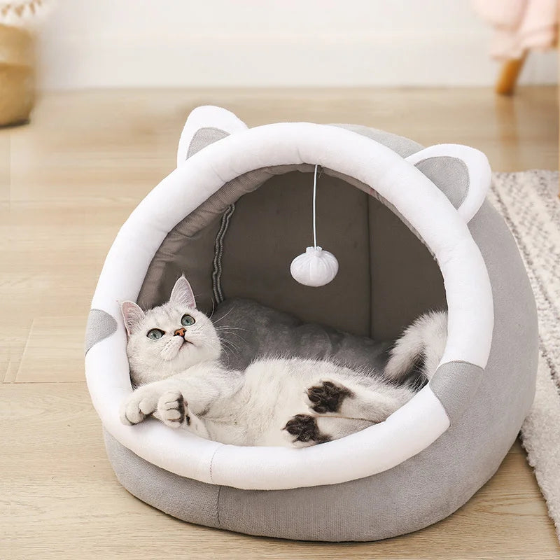 Deep Sleep Cat Cave Bed – Foldable, Washable Pet Bed for Cats Cat Cave Bed Zpaxo