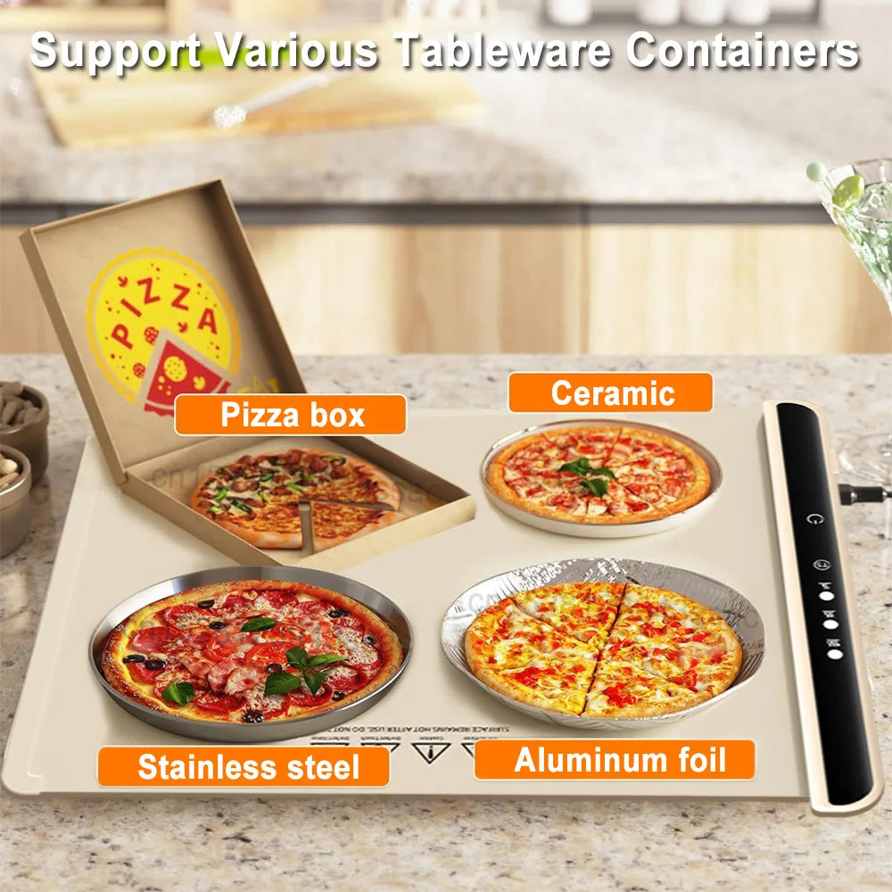 Electric Warming Tray Food Warmer Plate Foldable Portable Smart Fast