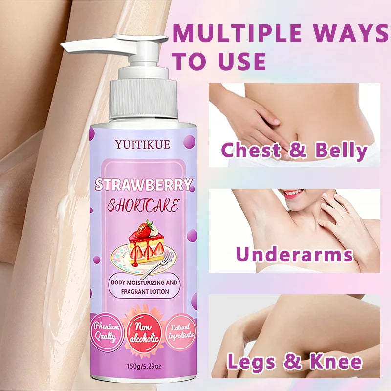 YUITIKUE Strawberry Shortcake Body Lotion – Hydrating & Scented Body Lotion Zpaxo