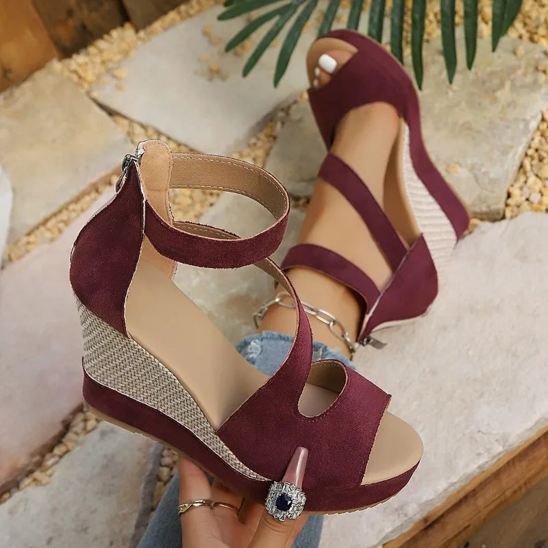 Women's Fish Mouth Open Toe Comfortable Hollow Out Breathable Sandals Zpaxo 006 39