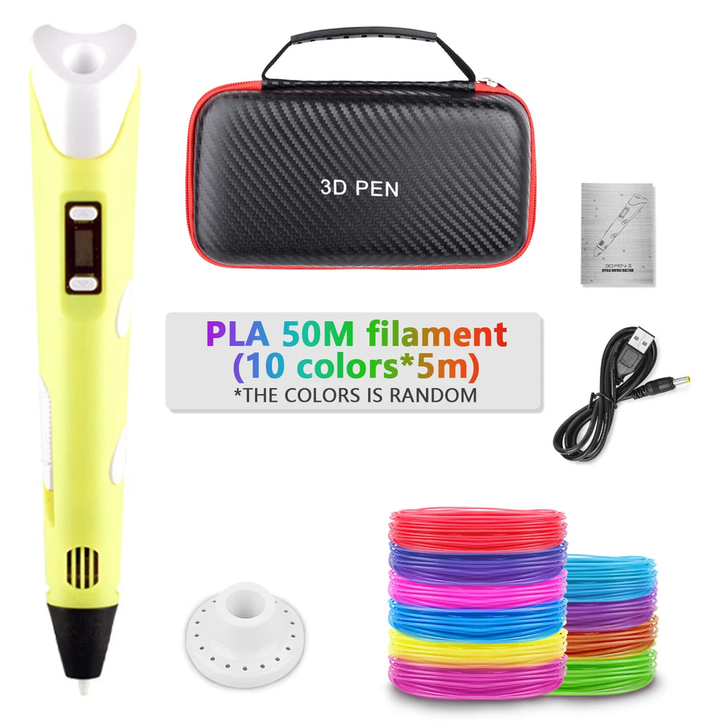 3D Printing Pen 2023 PLA Filament Children Kids Creative DIY Pens