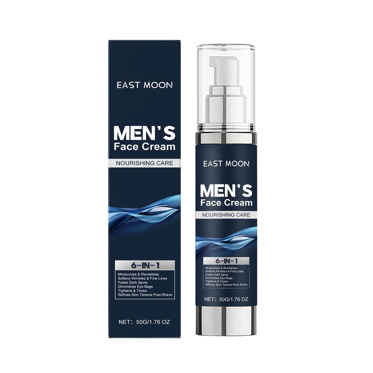 East Moon Men's Deep Moisturizing Cream Enhances Skin Elasticity Facial Aftershave Care Moisturizes Eye Area Multi-purpose Cream Zpaxo 50g boxed