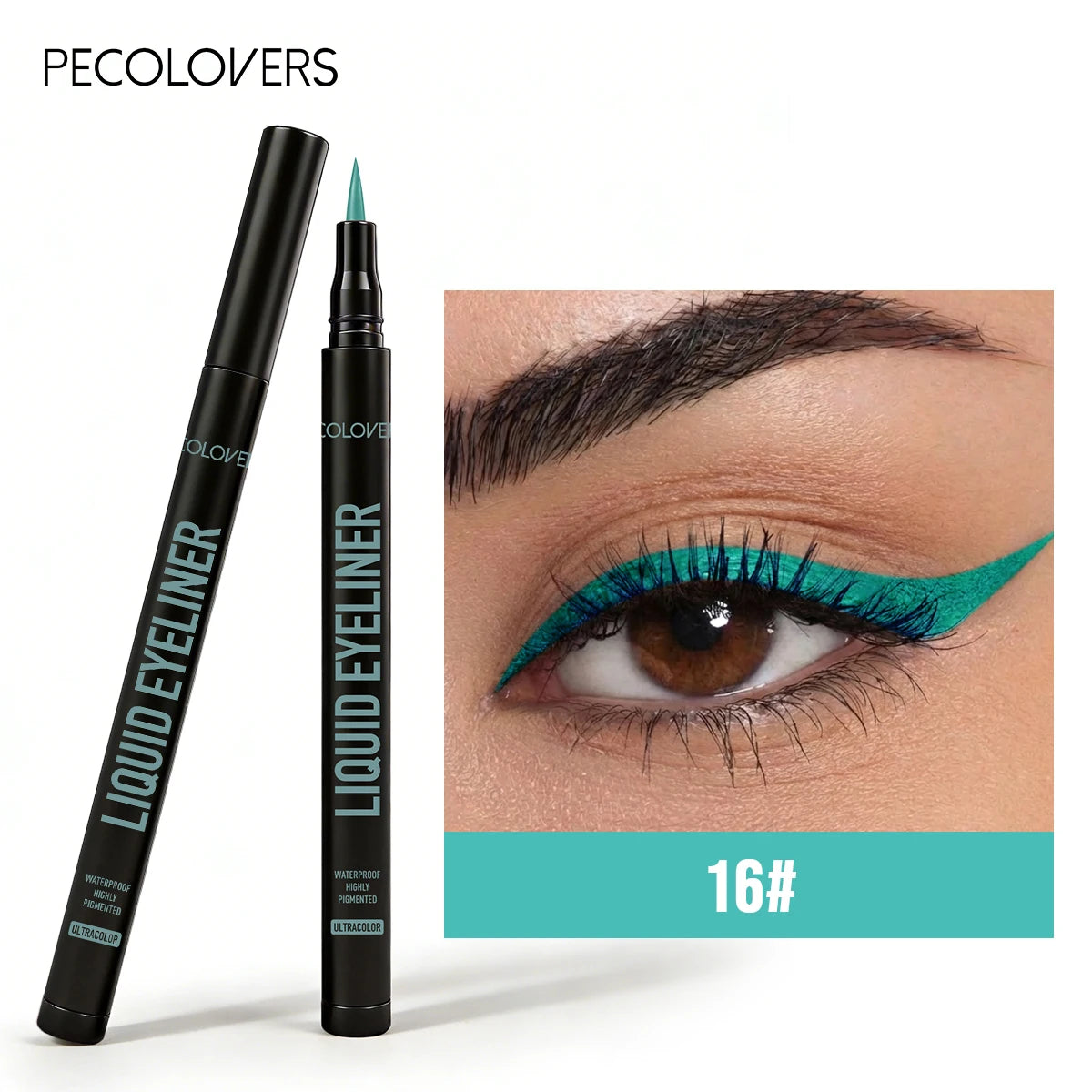 Green Liquid Eyeliner Long-lasting Fast-dry Smooth Application Eye Zpaxo 16