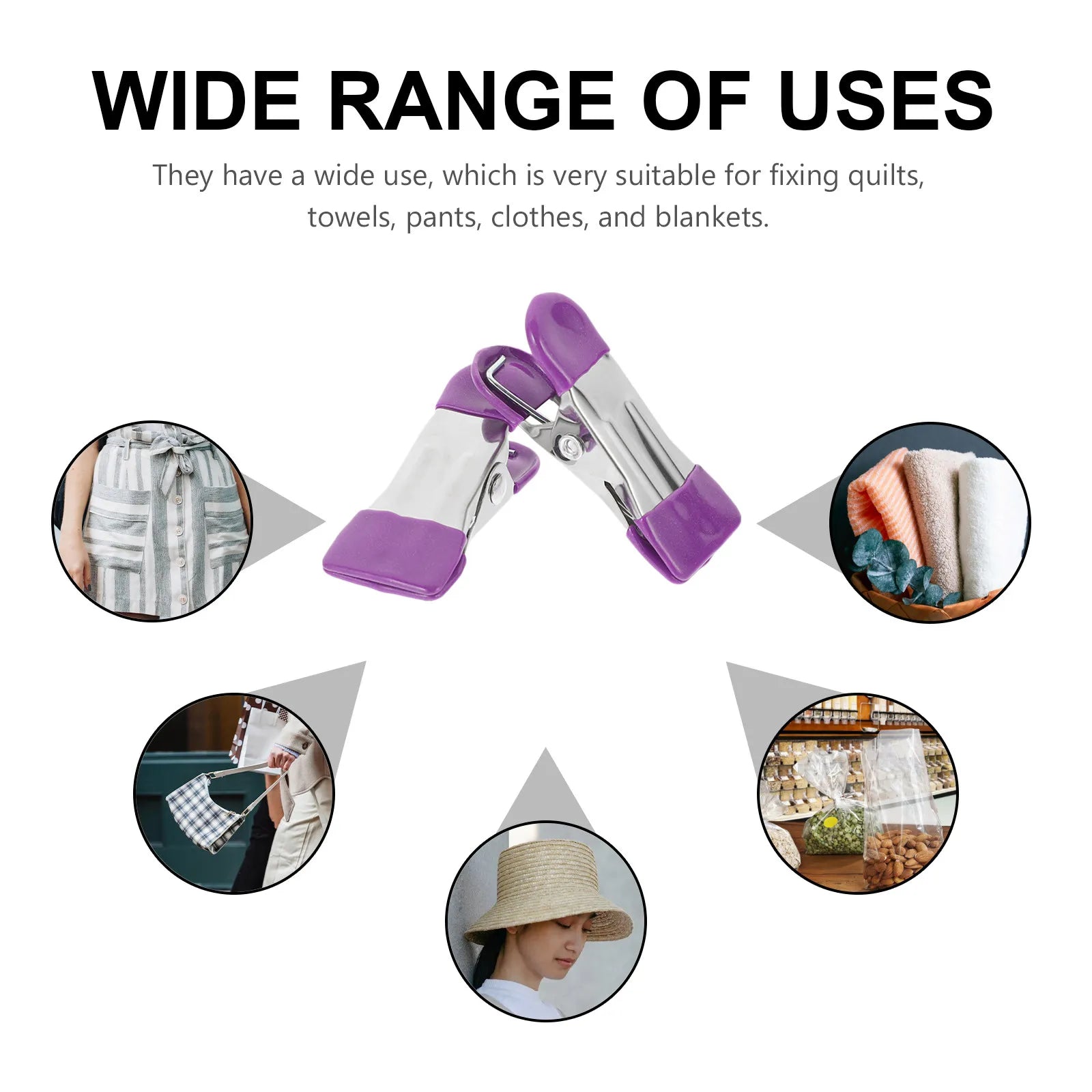 Windproof Clothespins Multipurpose Heavy Duty Clips Quilts Towels