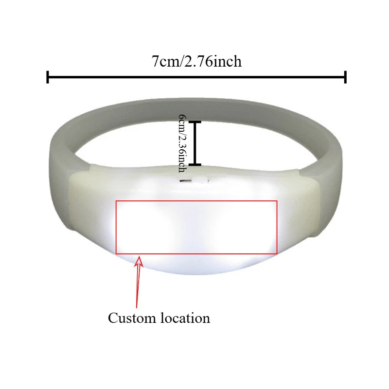 Customizable Music-activated Light-up Bracelets LED Wedding Birthday