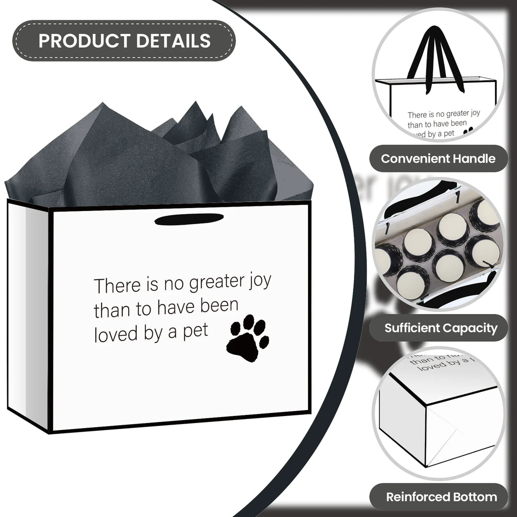 Dog Memorial Gift Bag Set with Card & Tissue Paper