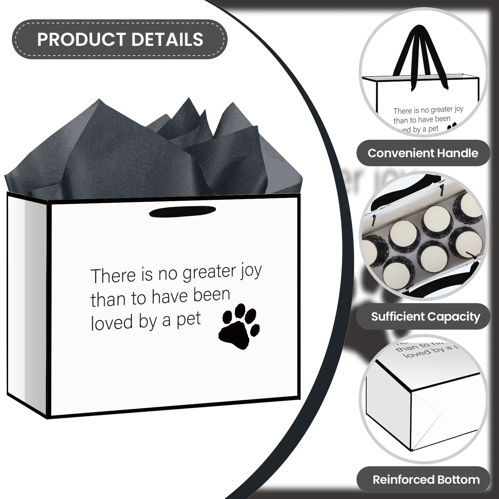 Dog Memorial Gift Bag Set with Card & Tissue Paper