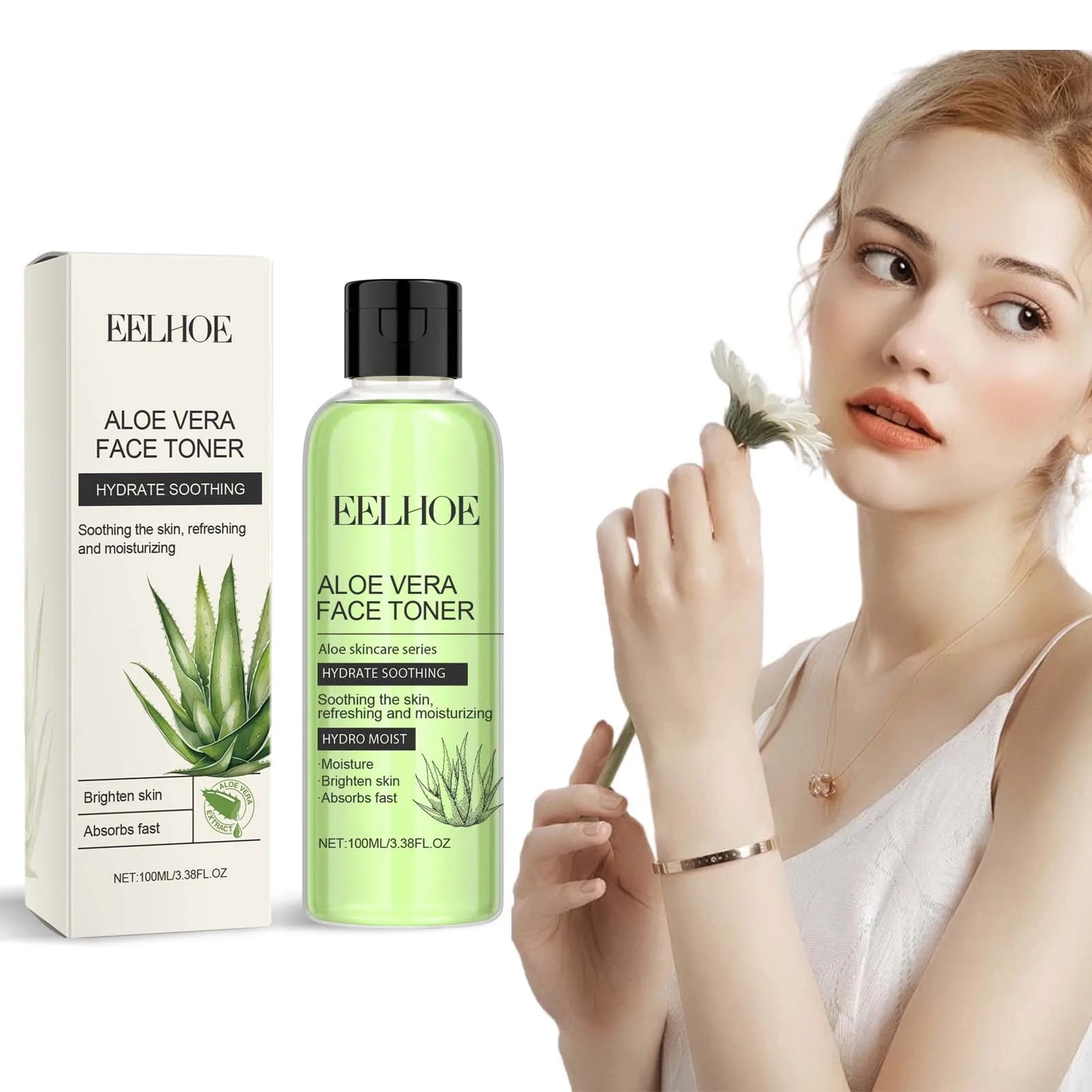 Eelhoe Aloe Vera Toner 100ml – Hydrating Pore-Refining Serum Facial Toner Serum Zpaxo