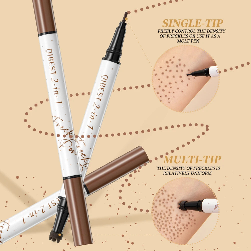 Dual Headed Freckle Pen Waterproof Sweat Proof Anti Smudging Quick