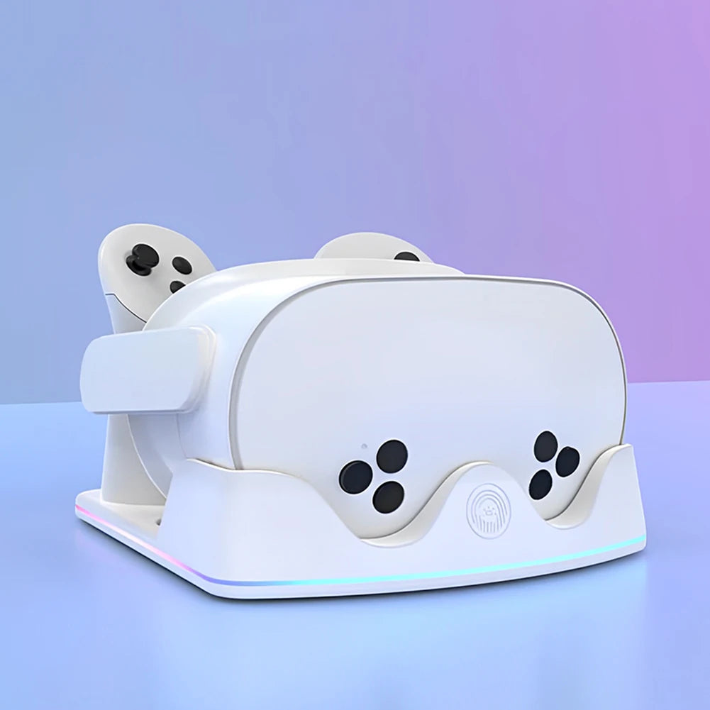 Charging Dock Meta Quest 3S Stand RGB Light Headset Display