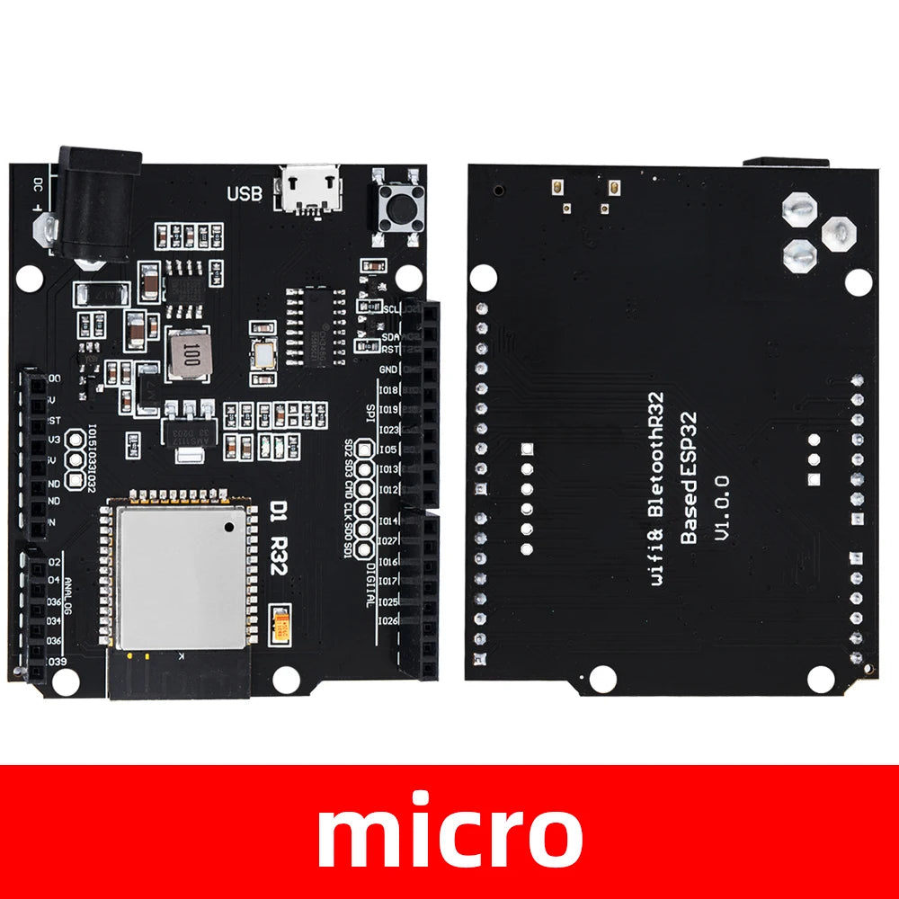 Wemos D1 R32 ESP32 Development Board Type-c USB Wifi Bluetooth 4MB Zpaxo mciro 5pcs