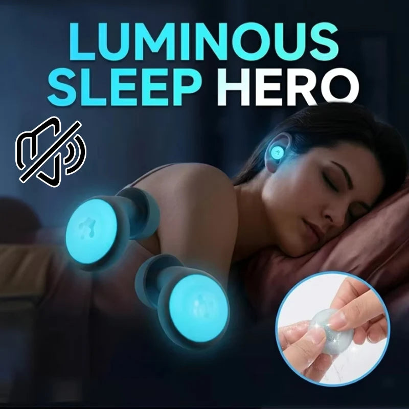Silicone Sleep Earplugs Noise Reduction Glow-in-dark Perfect Side