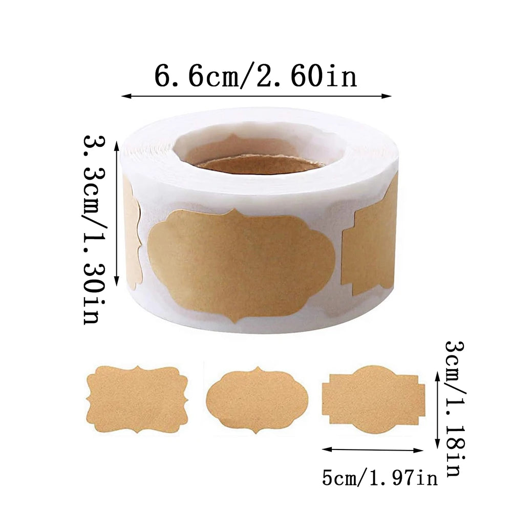 250Pcs/Roll Gift Tags Stickers Blank Name Labels Stickers Self-Adhesive Jar Labels for Presents Cosmetic Decoration Jars Food Zpaxo J230712-A