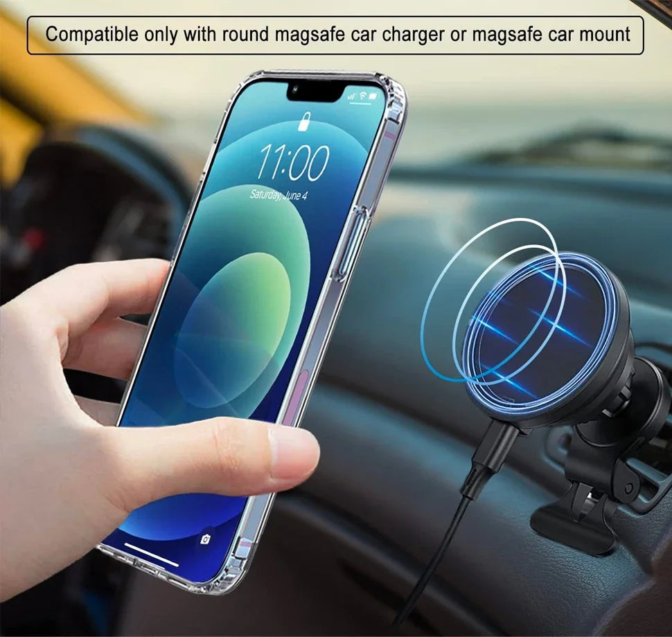 Clear Magnetic Phone Case Kickstand Iphone 17 Max Air 16 15 14 13 12