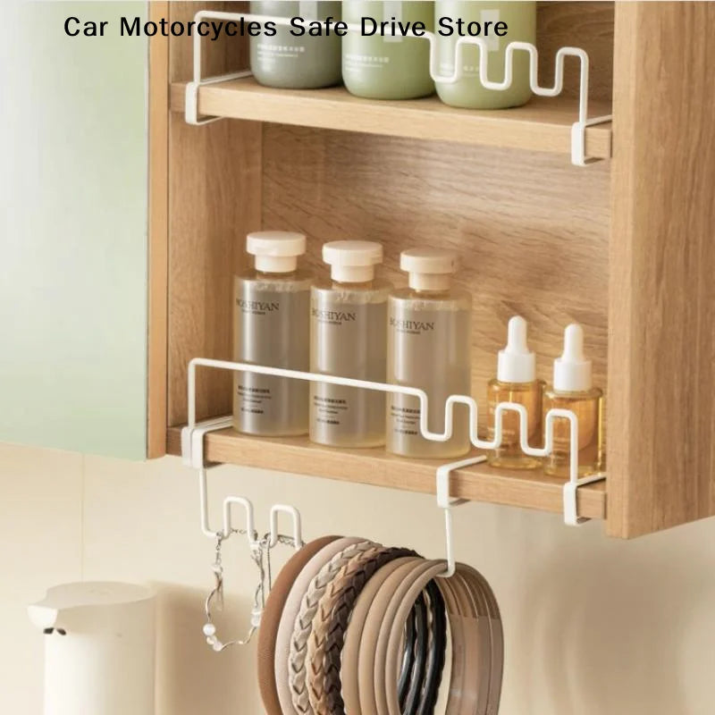 CMPunch-free Over Cabinet Hanging Storage Rack No Drill Installation