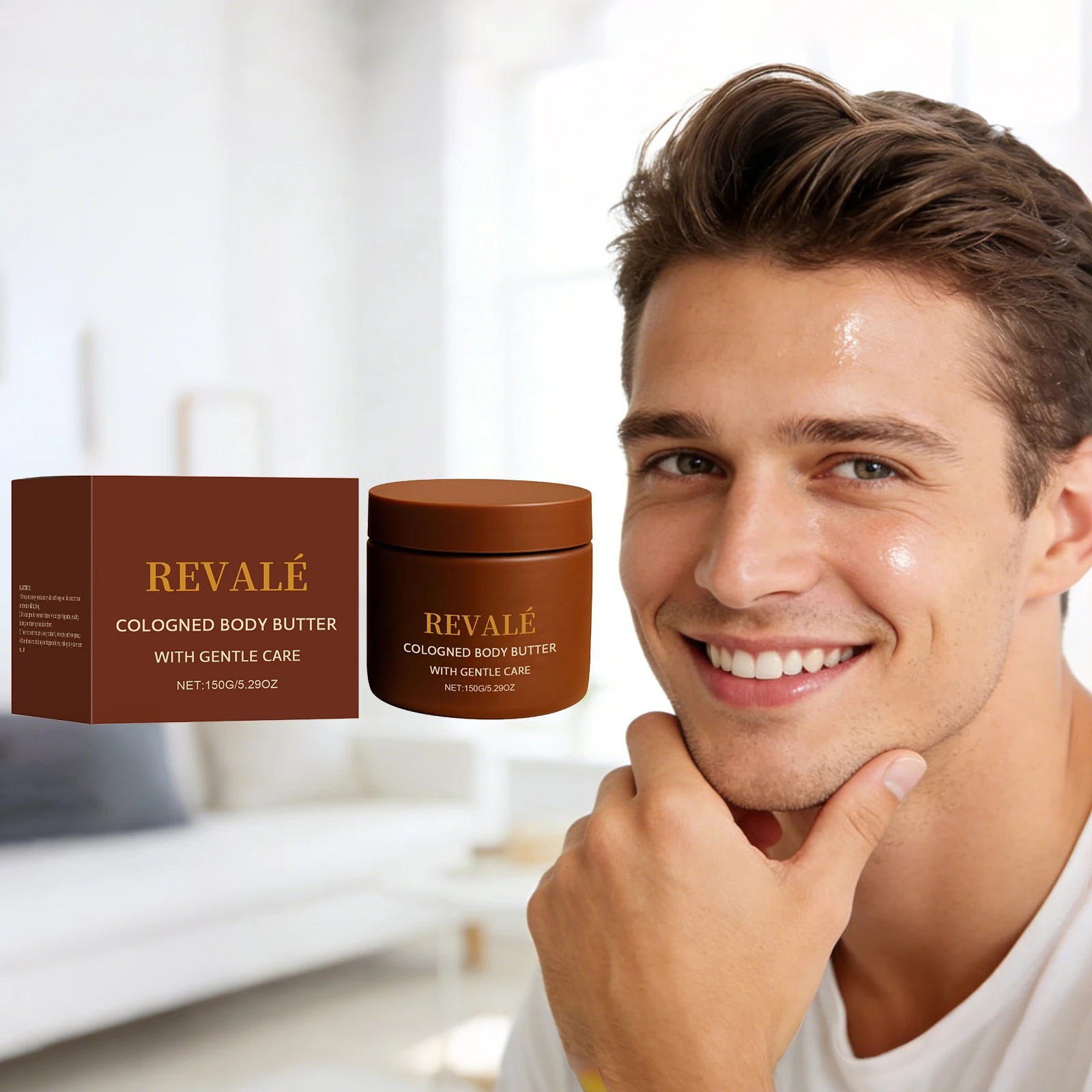 Sandalwood Men's Body Cream – Non-Greasy Moisturizer 150g Men's Body Moisturizer Zpaxo