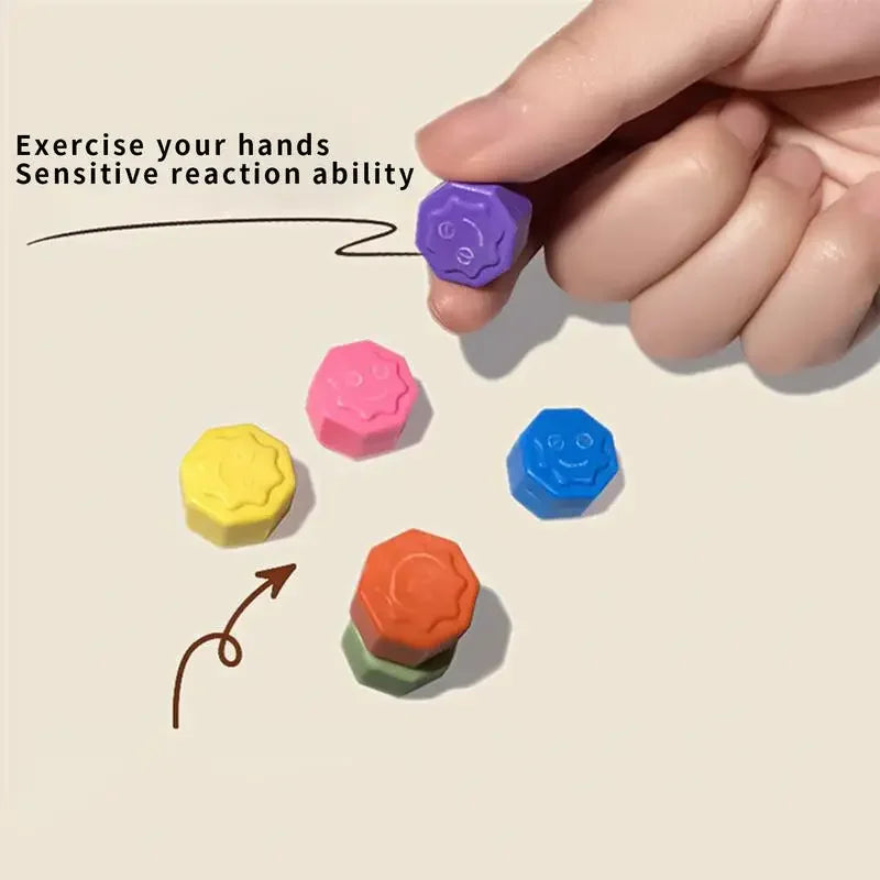Korean Gonggi Jack Stones Game Set – 6 or 12 Colorful Pebbles