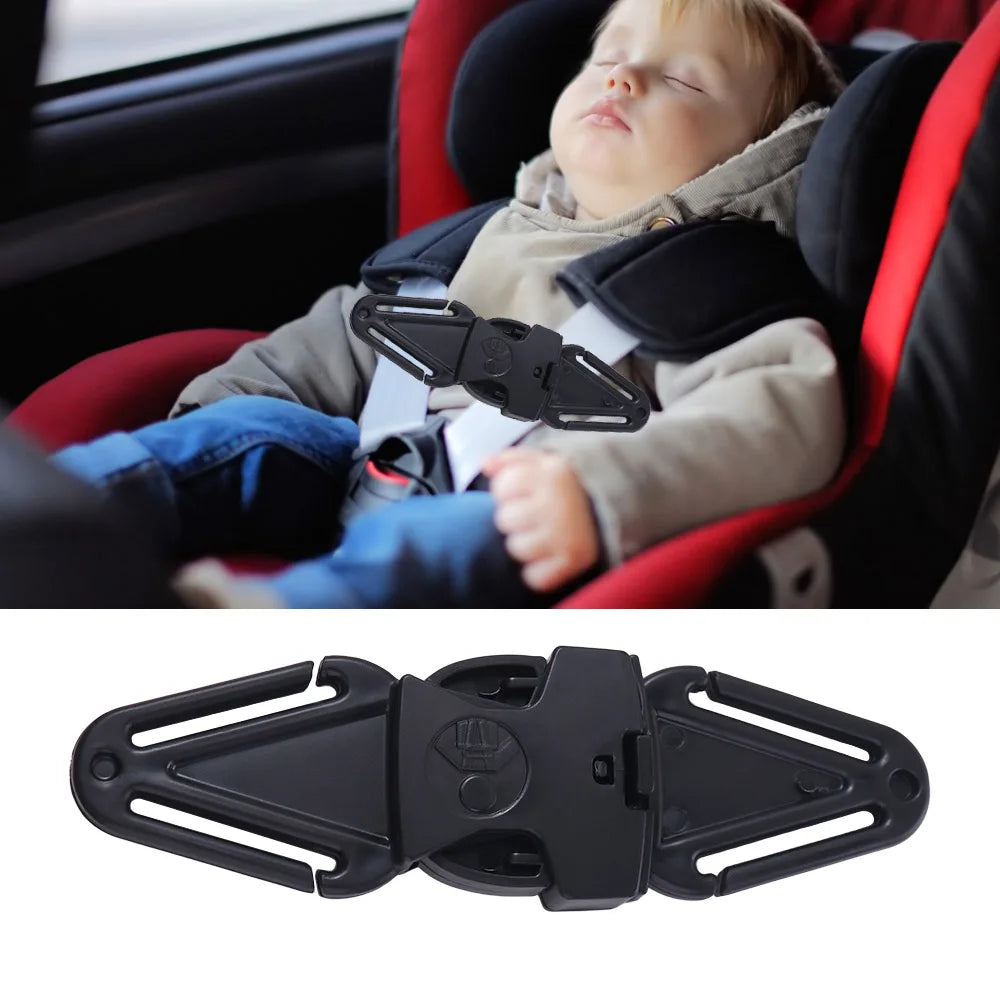 Black Child Seat Buckle Safety Cover Fixer Adjuster Shoulder Belt Zpaxo