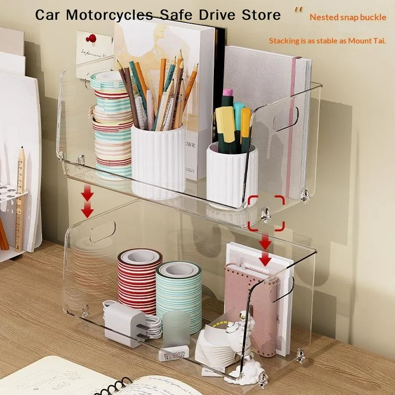 CMClear Plastic Storage Box Stackable Open Front Perfect Kitchen