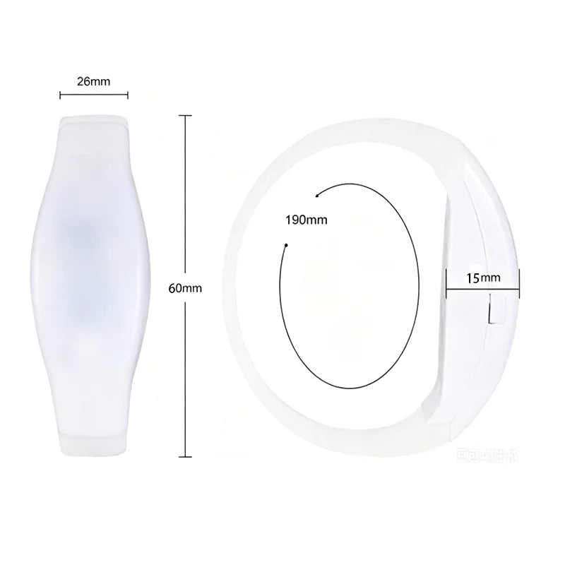 20 30 50 70 Music Sound Activated LED Bracelet Light Up Glow Dark