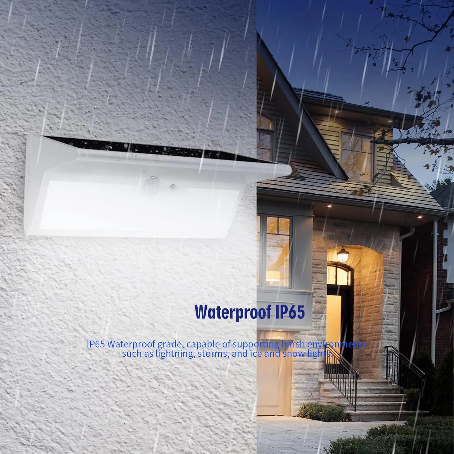 Solar Panel LED Lights Outdoor Waterproof Garden Lamp Motion Sensor 4 Mode Lighting for Wall Security Yard Patio Fence Street Zpaxo
