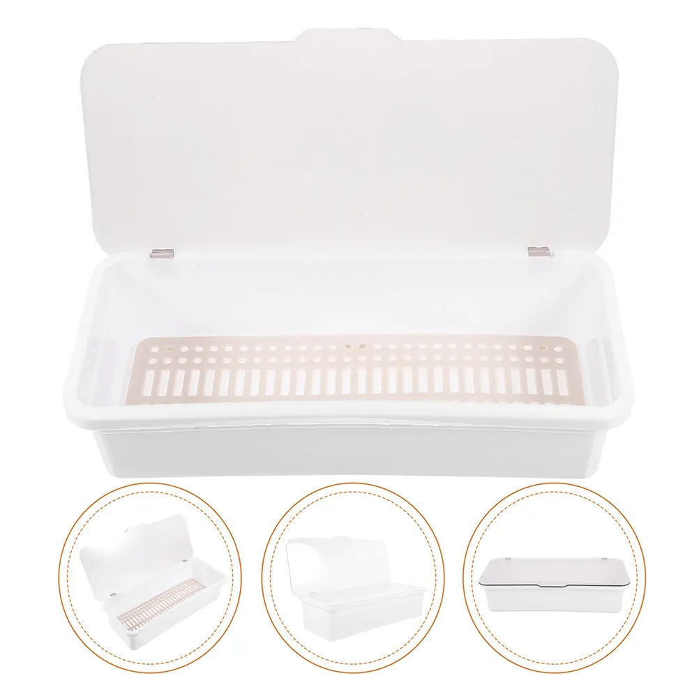 Sleek Chopstick Storage Box Lid Multi Functional Cutlery Organizer
