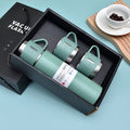 500ML Stainless Steel Vacuum Flask Gift Set Office Business Style Thermos Bottle Outdoor Hot Water Thermal Insulation Couple Cup Zpaxo As shown 500ml