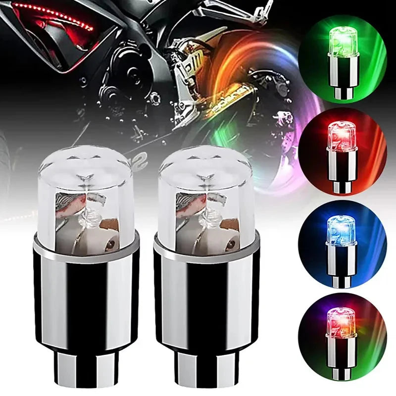 LED Tire Valve Stem Lights – Colorful Flashing Wheel Cap Bulbs