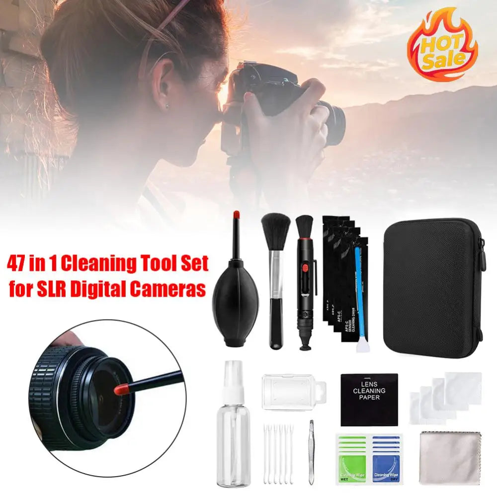 47x Camera Cleaner Kit DSLR Lens Digital Mobile Phone Sensor Cleaning Set Professional Camera Cleaning Lens Camera Zpaxo