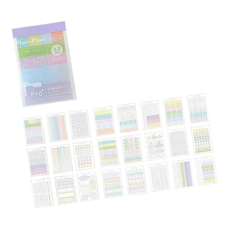 Y1UB Multicolored Adhesive Note Sticker Assorted Index Tabs Daily Zpaxo