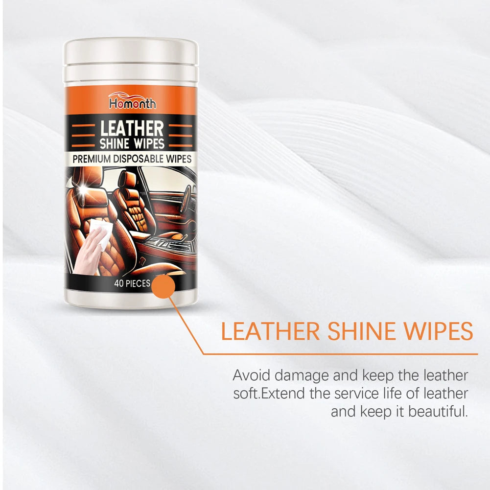 Car Interior Cleaner Wipes Disposable Leather Conditioner Conditioning