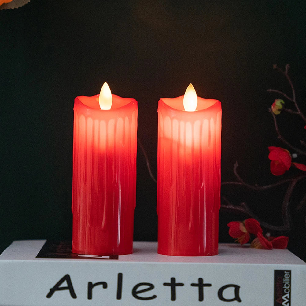 Flameless Electeic Candles Auto Swing Realistic Candle Led Lightweights Bright Flickering Bulb for Seasonal Festival Celebration Zpaxo