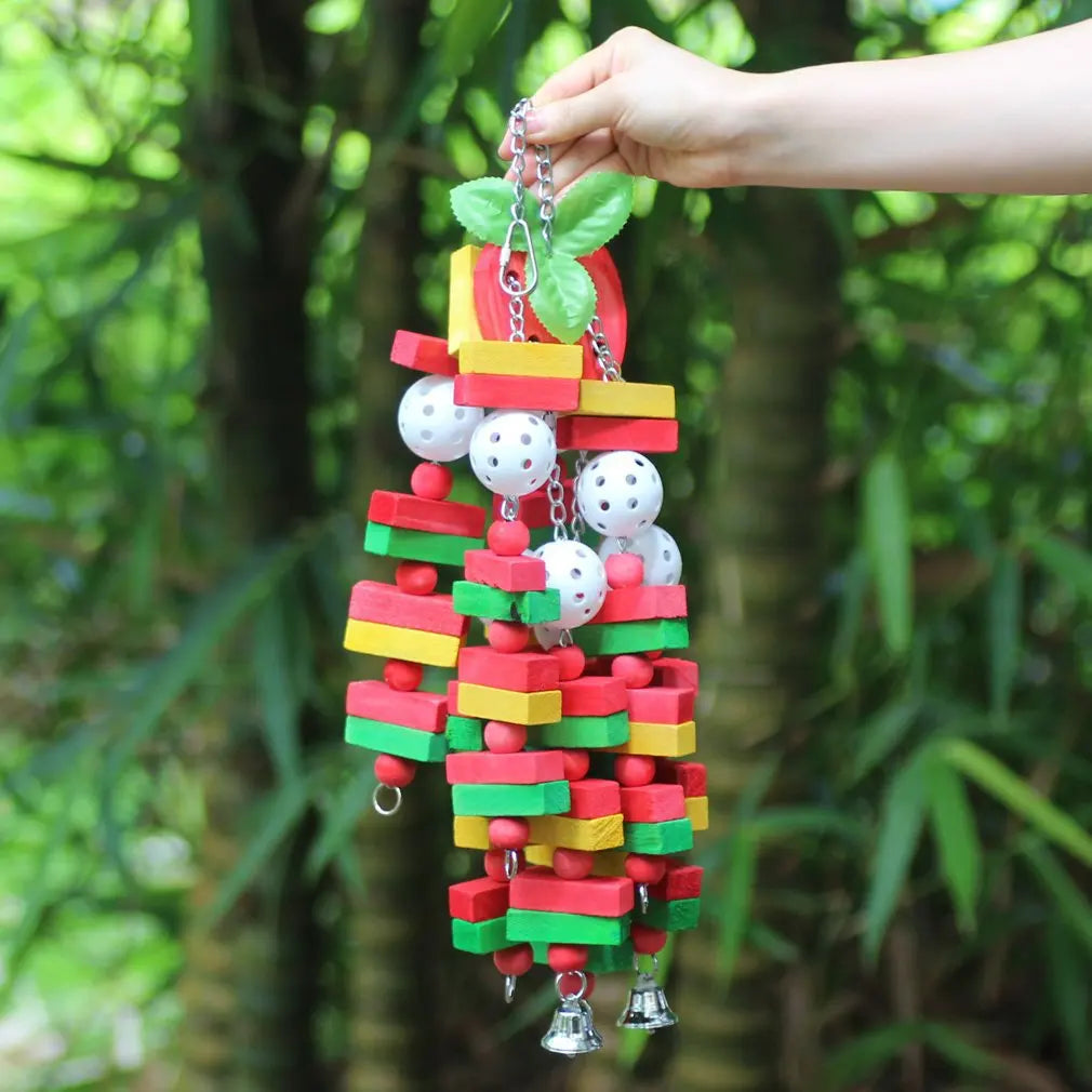Bird Toys Parrots Wooden Parrot Supplies Gray Birds Alex Sun Biting