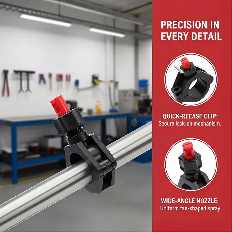Quick Release Clip Flat Fan Nozzle Wide Angle Eyelet Spraying Clamp Fast Change For Vehicle Washing Industrial Use Zpaxo