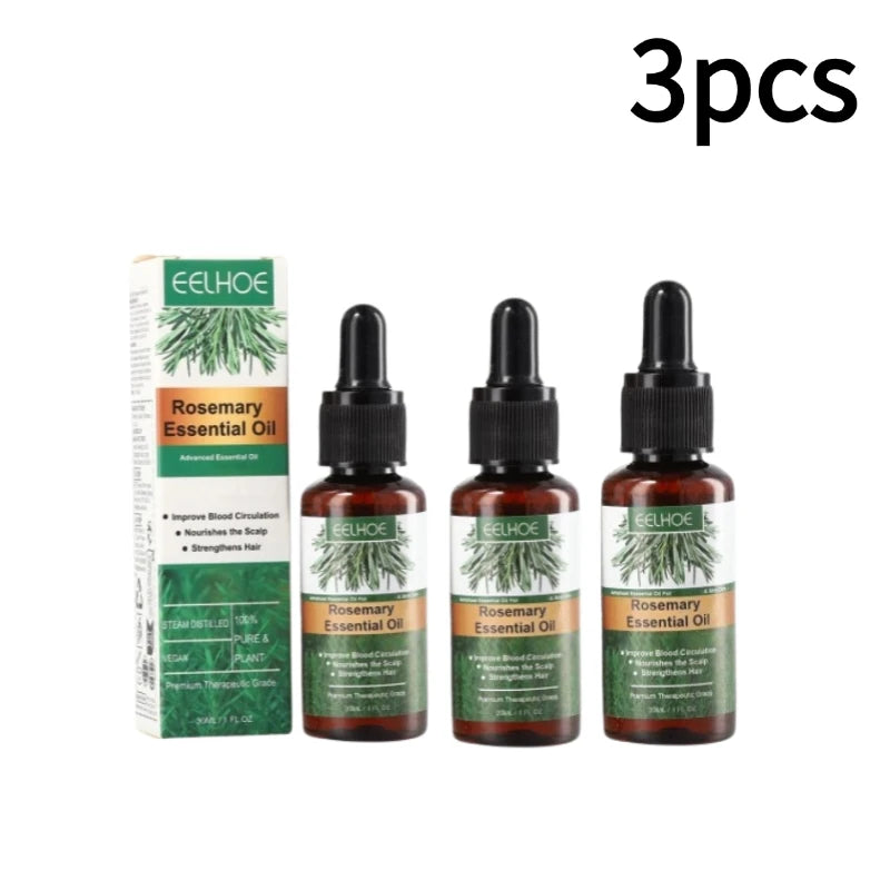 1/2/3pcs Rosemary Essential Oil Hair Growth Oils Natural Hair Essential Oils For Repair Damaged Hair Nourish Shiny Hair Care Zpaxo 3pcs