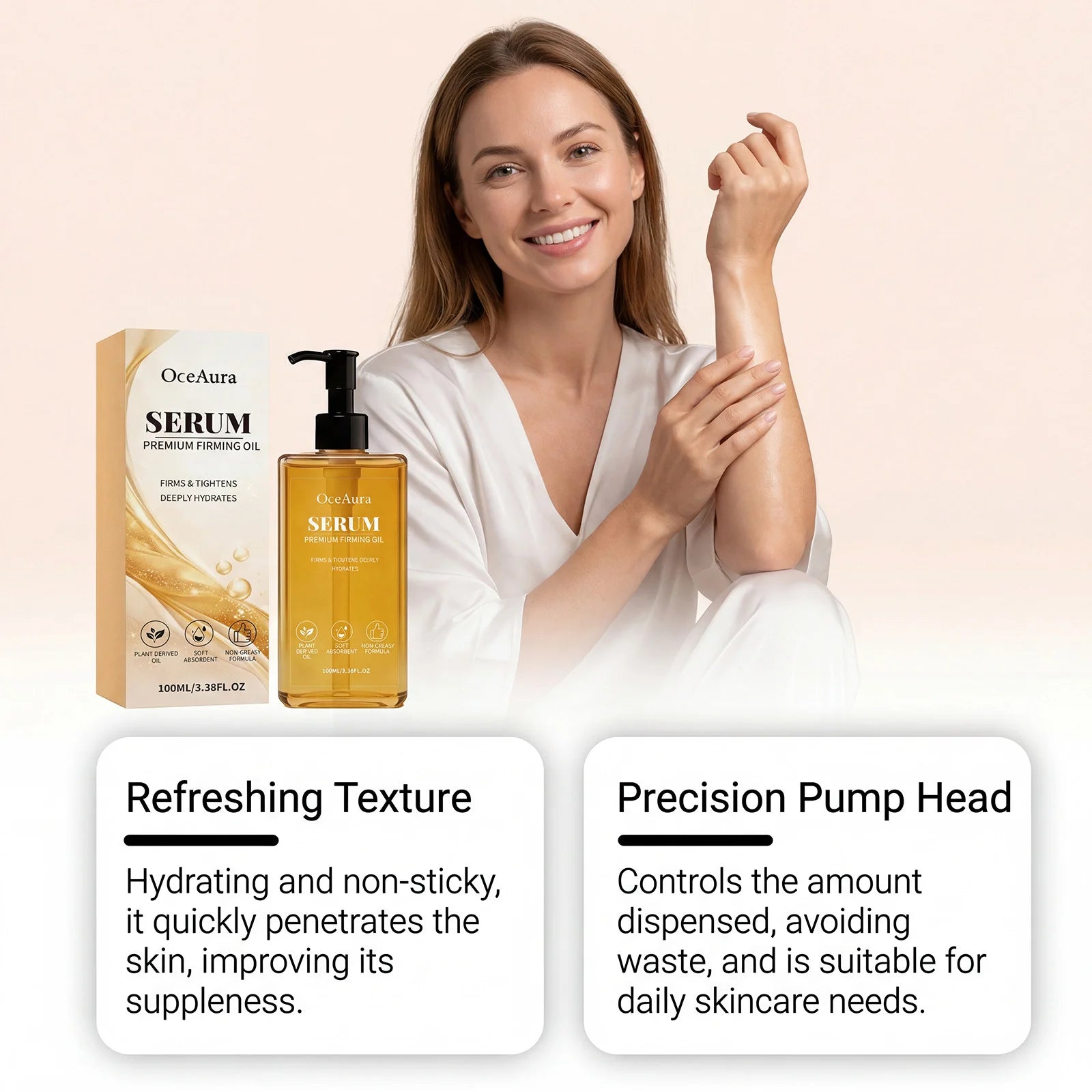 Body Firming Oil Fade Fine Line Fast Absorb Nourishing Moisturizing Skin Rejuvenation Anti-Sagging Body Massage Oil Skin Care Zpaxo
