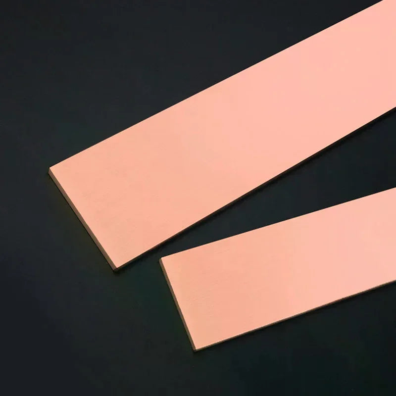 Length 200 300 T2 Copper Flat Bar Strip Pure Plate CNC DIY Material Zpaxo