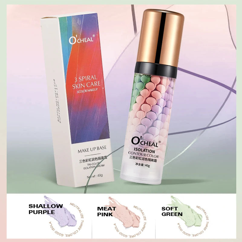 Three-color Makeup Base Light Moisturizing Easy Apply Provides