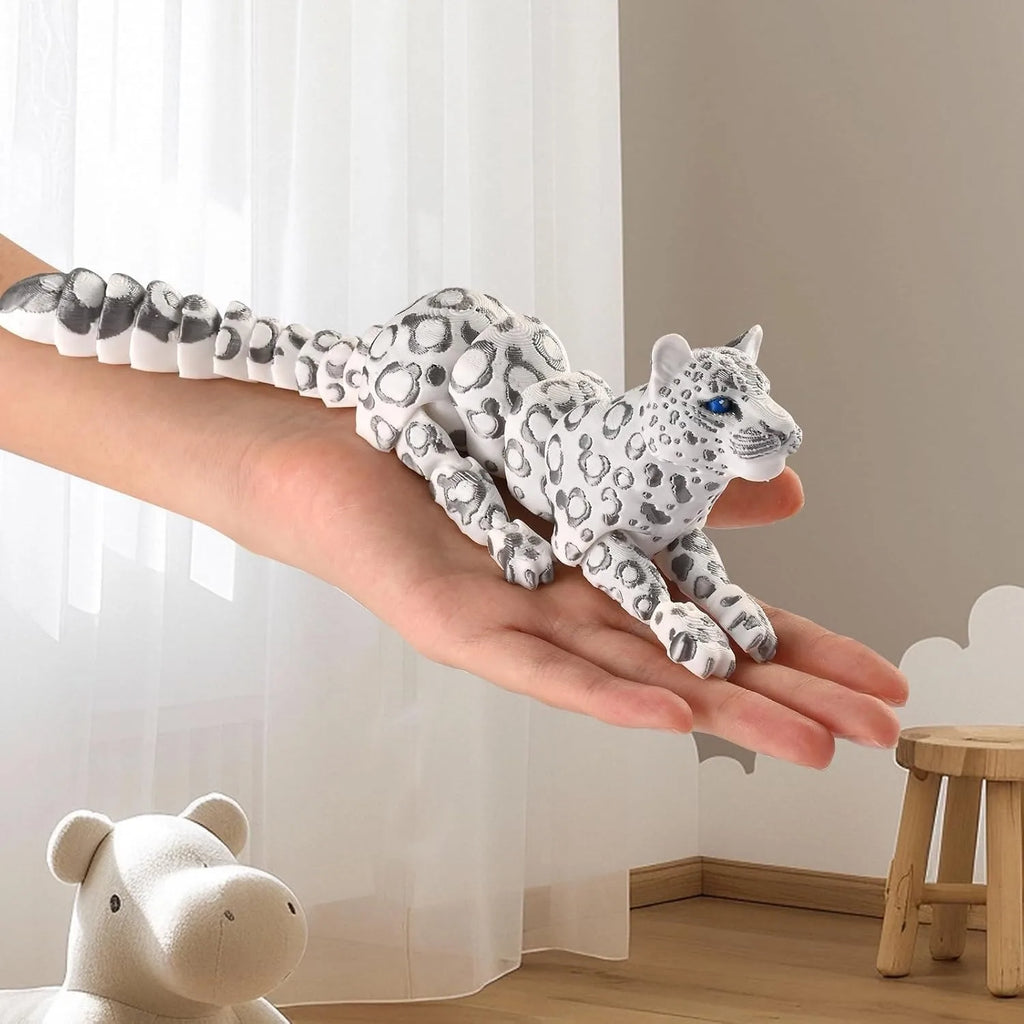 3D Printed Animal 8 3 Snow Leopard Stress Relief Animals Figurines