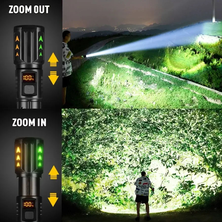 POCKETMAN 3800 Lumen LED Flashlight – USB-C Zoom Torch