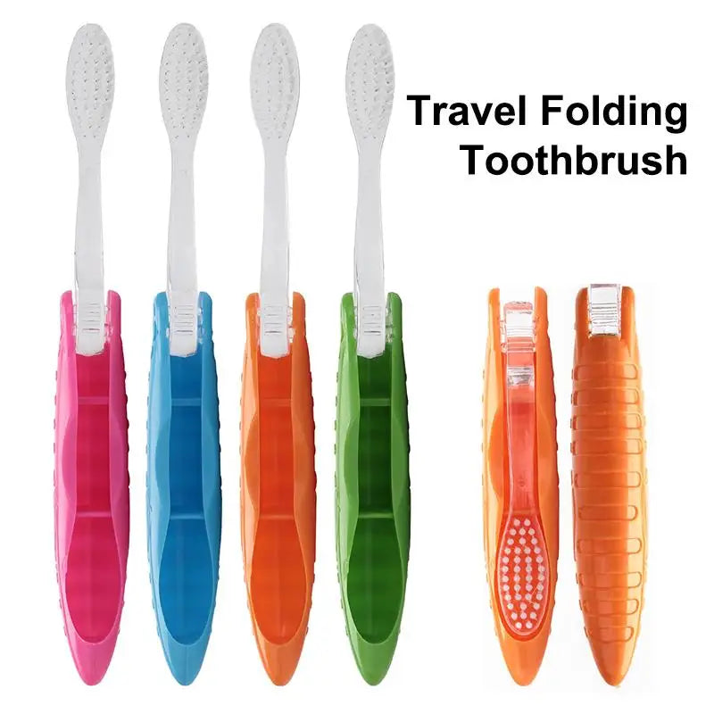 Folding Travel Toothbrush – Portable Soft Nylon Bristles