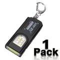 Mini COB LED Keychain Flashlight – Rechargeable 5-Mode Pocket Light Keychain Flashlight Zpaxo 1PCS