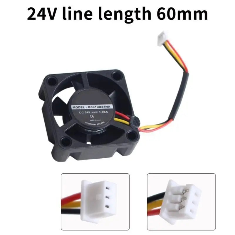 652F Double Bearing Fan 24V 0.06A 3010 13000RPM Extruder Hotend Coolers Radiators Hotend Fan 30x30x10MM for K1 3D Printer Zpaxo