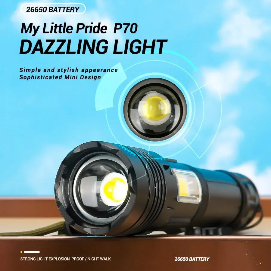 ESMARTER XHP70 LED Flashlight Power Bank – 1000LM USB-C Torch